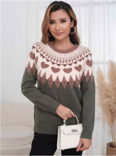 Jersey cenefa corazones relieves