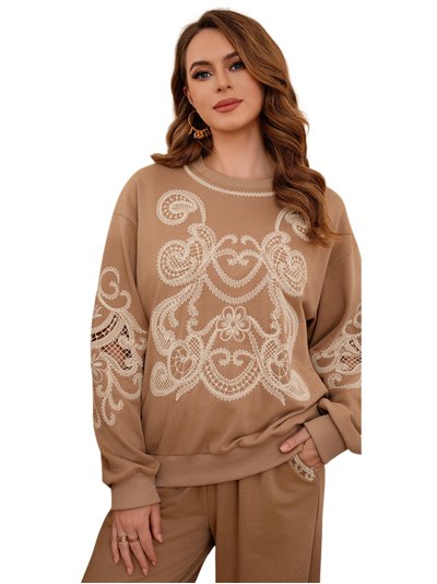 Sudadera amplia bordada