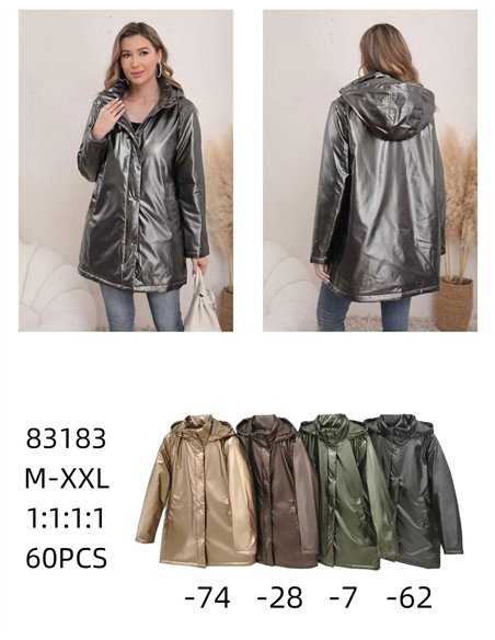 Parka efecto piel capucha water repellent