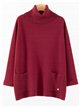 Jersey bolsillos cuello vuelto talla grande
