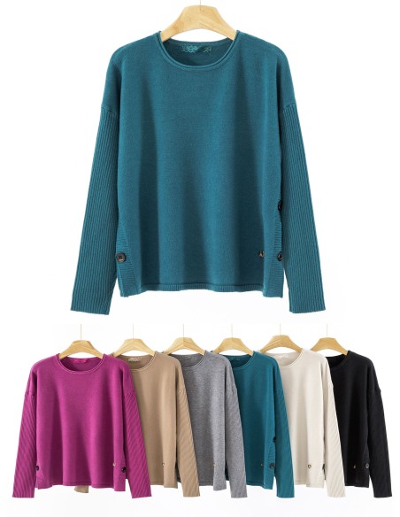 Jersey amplio botones