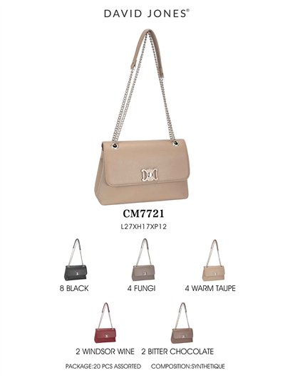 Bolso bandolera solapa cadenas