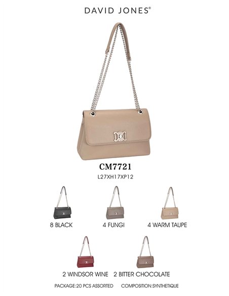 Bolso bandolera solapa cadenas