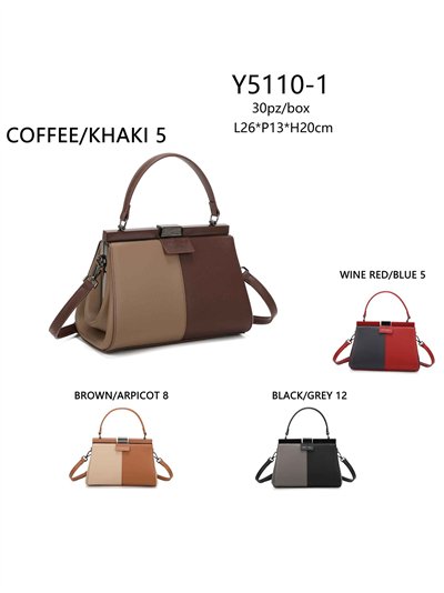 Bolso tote combinado cierre metálico