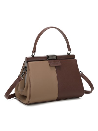 Bolso tote combinado cierre metálico 2