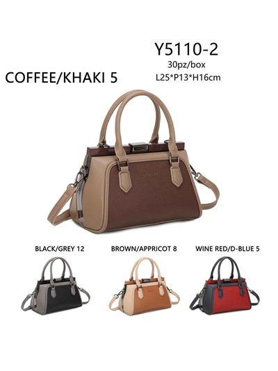 Bolso tote combinado cierre metálico