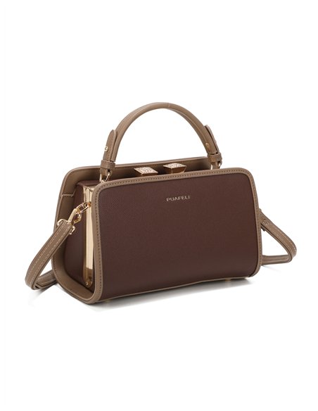 Bolso bowling combinado cierre metálico