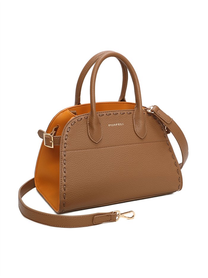 Bolso bowling pespuntes