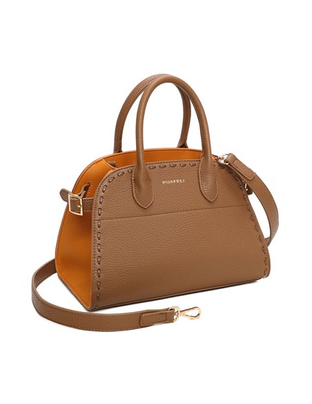 Bolso bowling pespuntes