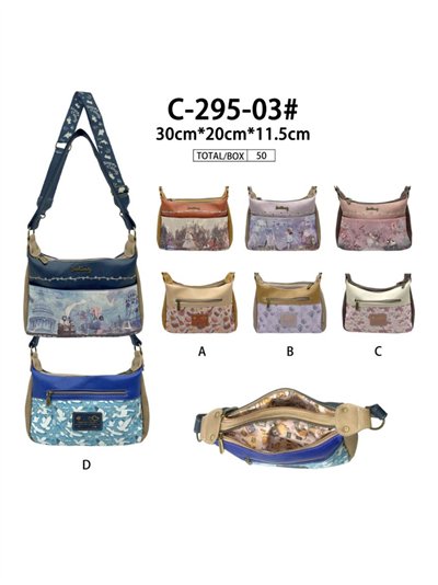 Bolso bandolera solapa con diseño muñeca