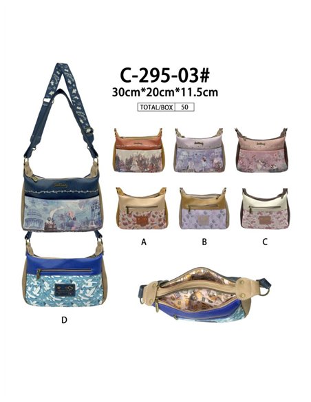 Bolso bandolera solapa con diseño muñeca