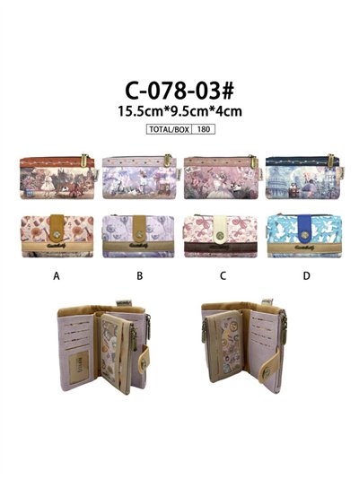 Cartera tarjetero con diseño muñeca