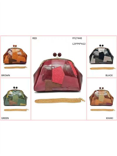 Bolso tote patchwork cierre de click