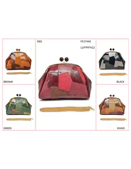 Bolso tote patchwork cierre de click