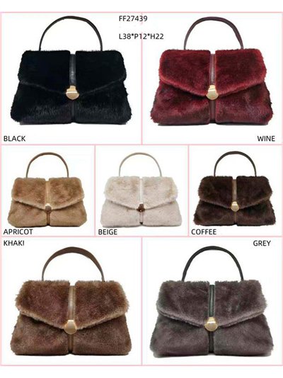 Bolso tote pelo solapa