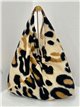 Bolso shopper estampado asa de piel