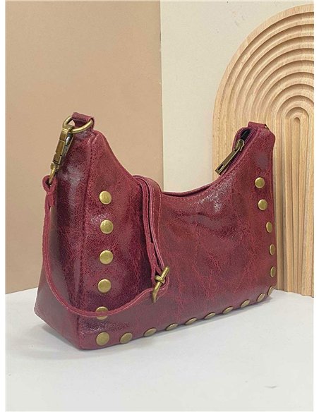 Bolso bandolera piel tachas