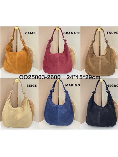 Bolso shopper serraje detalle asa