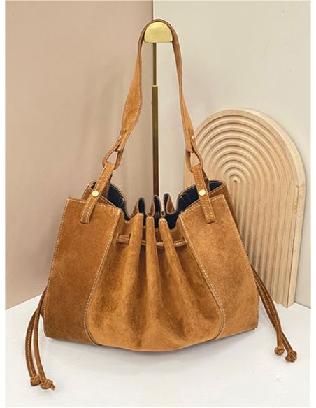 Bolso shopper serraje acordeón