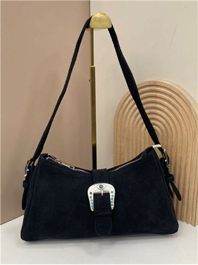 Bolso de hombro piel serraje hebilla 2