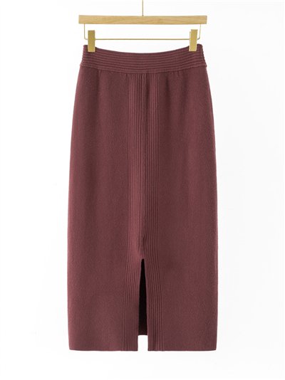 Falda midi punto abertura