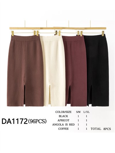 Falda midi punto abertura 2