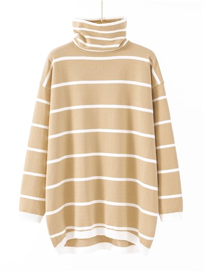 Jersey franjas cuello vuelto