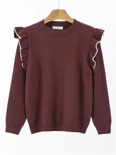 Jersey ribetes volantes