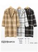 Abrigo largo cuadros punto pelo