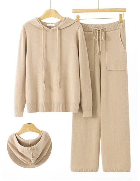Conjunto Sudadera punto capucha + Pantalón