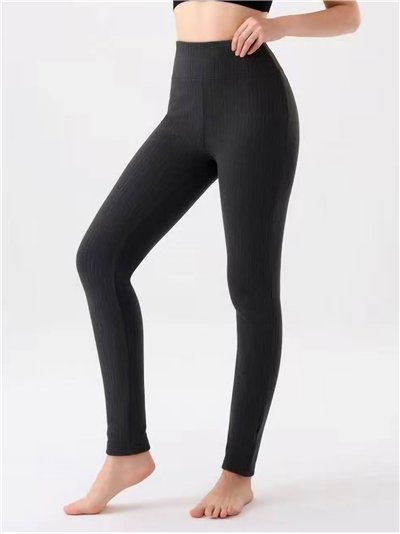Ribbed plush leggings