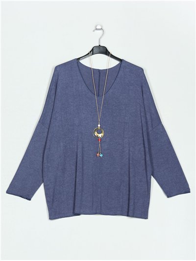 Jersey liso talla grande negro