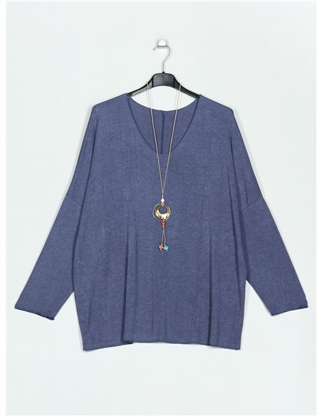 Jersey liso talla grande negro