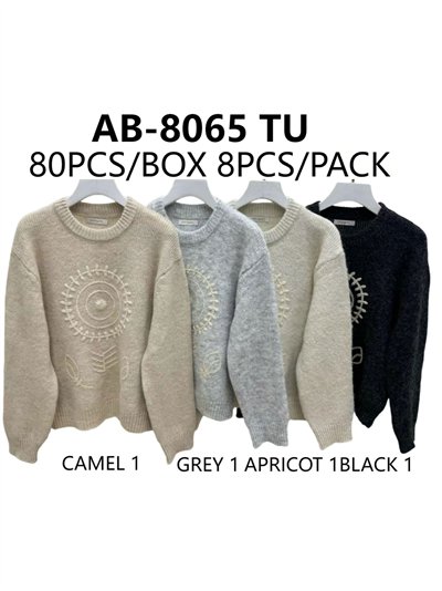 Jersey punto bordado geométrico 2