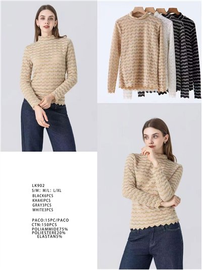 Camiseta encaje cuello perkins 2