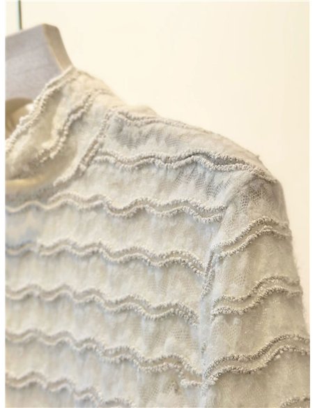 Camiseta encaje cuello perkins