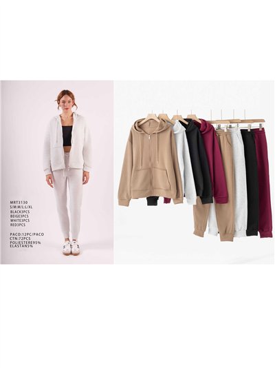 Conjunto Sudadera capucha cremallera afelpada + Pantalón jogger 2