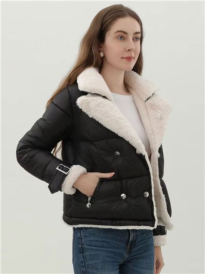 Chaqueta biker acolchada pelo