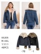 Cazadora denim acolchado cuello pelo
