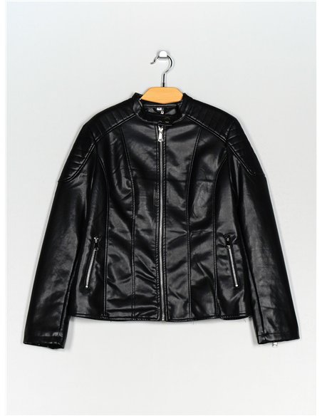 Chaqueta efecto piel pelo