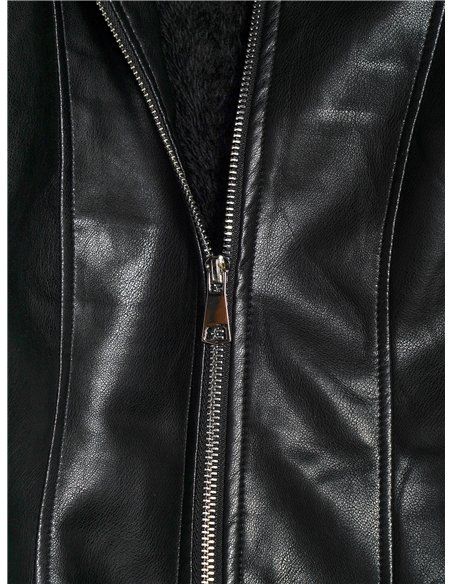 Chaqueta efecto piel pelo