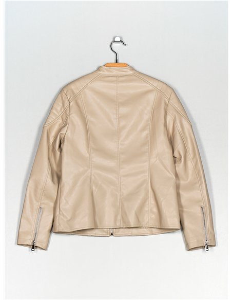 Chaqueta efecto piel pelo