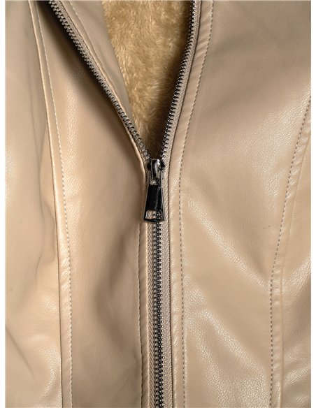 Chaqueta efecto piel pelo