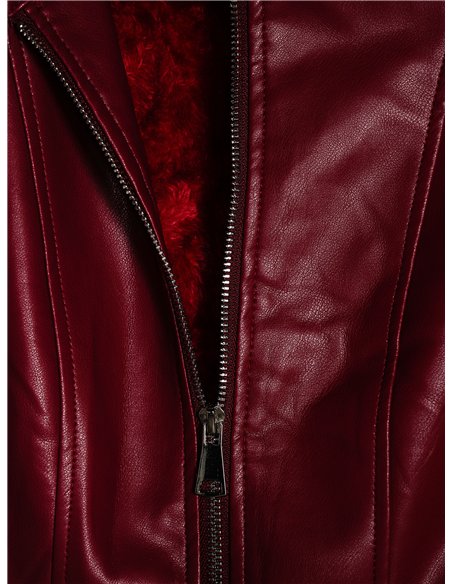 Chaqueta efecto piel pelo