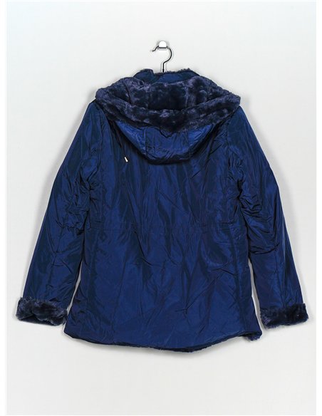 Parka reversible capucha