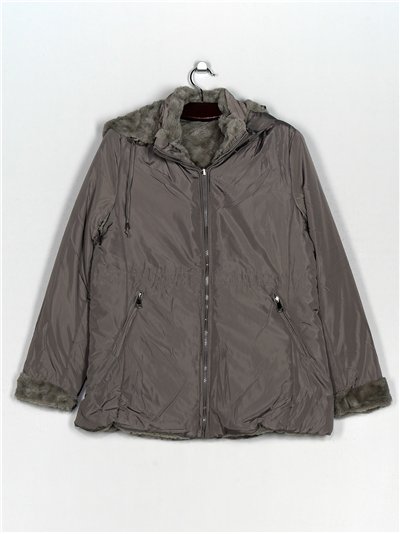 Parka reversible capucha
