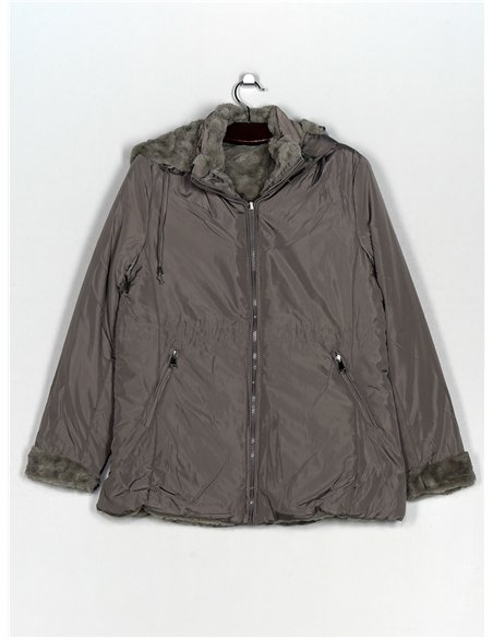 Parka reversible capucha