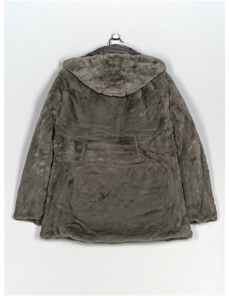 Parka reversible capucha