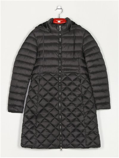 Anorak largo capucha