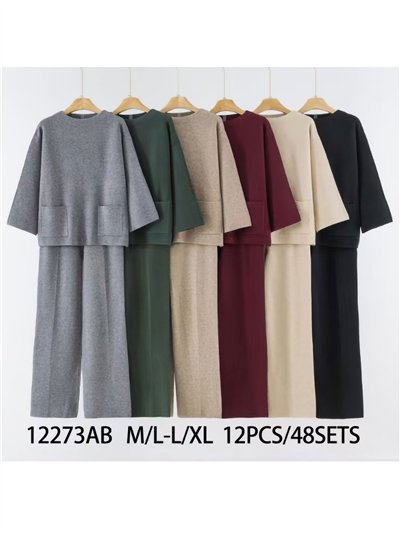 Conjunto Jersey bolsillo + Pantalón recto 2